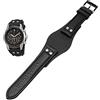 FFHAO - Bracciale in vero cuoio per Fossil CH2592 CH2564 CH2565 CH2891 CH3051, 22 mm, bracciale da uomo a vassoio con stile a rivetto, 20 mm, Agata