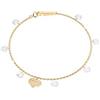 Rebecca Mobili Rebecca Bracciale Donna in Argento Gold Pietre Bianche Cuore Lucciole Gioielli