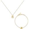 TRUSSARDI Special Pack Donna Collana e Bracciale in Acciaio, Cristalli, Collezione T-LOGO - TJAXC66