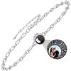 AOiViOZ Braccialetto di Proiezione Personalizzato in Argento - Bracciale Commemorativo con Foto Nascosta, Regalo per Anniversari, Compleanni e Laurea-Argento