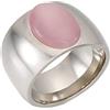 Gualiy Anelli Donna in Acciaio, Anello Argento Donna 15MM Anello con Ovale Pietra Anello Misura 20