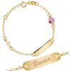 Sakrami Bracciale in Argento 925 Piastrina Incidibile per Bambini con Quadrifoglio Smaltato + Confezione Regalo Personalizzata - Braccialetto per Nascita Comunione o Battesimo