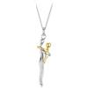 Generico Abbraccio Bicolore Collana in Argento Sterling 925, Ciondolo con Catena | Abbraccio Mamma e Bambino, Gioielli Embrace