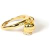 Generico Anello Capri in Argento 925 placcato oro con campanella e zirconi