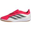 adidas Unisex - Bambini e Ragazzi Predator Club Fold-Over Tongue Sala Indoor Football Shoes Kids, Core Black/Ftwr White/Lucid Red, 35 EU