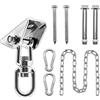 Bseical Gancio Soffitto Ganci Altalena Acciaio Inox Kit, Staffa Sacco Boxe Sospesa Amaca Altalena Accessori con Catenacatena, Capacità di Carico Fino a 450 KG 360 °Girevole, per Travi in Legno, Soffitto