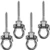 BeneLabel 4 Pezzi Vite di Fissaggio 13cm Appendino per Amaca, Kit di Montaggio Girevole in Acciaio Inox Se per Interni All'Aperto Parco Giochi Sedia Yoga Corda Sacco da Boxe Sacco di Sabbia, 1800lbs