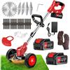 OISE ART STORE Trade Shop - Decespugliatore A Batteria 21v Tagliabordi Elettrico Altezza Regolabile per Giardini -