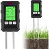 Vegena Dispositivo di prova del suolo 6 in 1, misuratore di umidità per piante con fertilità del suolo/umidità/pH/temperatura/luce solare/umidità ambientale, misuratore di terreno per giardinaggio