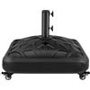 Yaheetech Base per Ombrellone da Giardino Riempibile con Sabbia e Acqua 37L Supporto con Ruote Bloccabili per Palo Ombrellone Ø38 mm e Ø48 mm, in HDPE e Metallo, per Patio Spiaggia Esterno