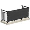 SXEVZOO Piccolo Telo Ombreggiante per Balcone Altezza 30/40/50cm HDPE Copertura del Balcone Antistrappo Multiuso Rete di Recinzione per Esterni con Occhielli (Color : Black, Size : 40x240cm)