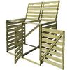 vidaXL Copribidoni 240 L 2 Bidoni Spazzatura Pattumiera da Giardino Copribidone per Rifiuti Deposito per Rifiuti da Esterni Terrazza Patio Legno Pino