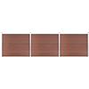 vidaXL Set Pannello di Recinzione in WPC 526x146 cm Marrone
