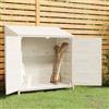 Rantry Casetta Porta Attrezzi Bianca 102x52x112 cm in Legno massello di Abete