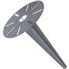 Spetebo Picchetto rotondo per lampade da giardino cablate - 30 x 18 cm - Ancoraggio a terra per luci da giardino e colonne di presa - Spiedino da giardino in metallo per luci esterne