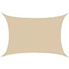 AMANKA Tenda da Sole UV - 3x5 m HDPE Rettangolare Telo di Protezione Solare Balcone Giardino Beige