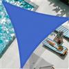 YAOYI Tenda parasole, 1 x 1 x 1 m, triangolare, traspirante, in HDPE, per esterni, con blocco UV al 95%, per giardino, patio, cortile, feste, con corda, blu (realizziamo dimensioni personalizzate)