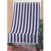 Corredocasa Tenda da Sole a Righe per esterno Balcone Veranda Terrazzo terrazzino casa con Anelli e Ganci Tessuto Resistente da Esterno (140x300 cm,Blu)
