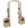 Melko arco di Rosa arco Tavolo da arrampicata Aiuto Secchio per Fiori arco Gabbia Naturale Pergola in Legno