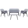 BICA Luxor Lounge Set Grigio/Antracite Giardino