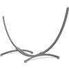 Potenza Supporto per Amaca in Acciaio 370 cm I Struttura Resistente Fino a 220 kg, Antiruggine, per 2 Persone, Ideale per Giardino, Terrazza I Telaio Universale per Amache Grandi, Colore Grigio