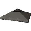 Outsunny Tetto di Ricambio per Gazebo 3x3 m da Giardino, Telo Copertura per Gazebo a Due Livelli Resistente all'Acqua in Tessuto 180g/㎡ Anti-UV 30+ con 8 Fori di Drenaggio, Grigio