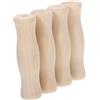 KONTONTY Set 4 Pezzi Manici in Legno per Barbecue e Spazzola da Cucina Impugnatura Ergonomica Resistente e Facile da Fissare per Accessori da Barbecue