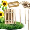 BOGATECO Recinzione Giardino Esterno di Legno | Pannelli 500 cm di Lunghezza e 50 cm di Altezza | Staccionata Distanza tra Le Rotaie 7-8 CM | Perfetto Come Recinzione per Giardini e Laghetti