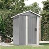 Keketa Capanno da Giardino Attrezzi da Giardino Casetta Attrezzi Giardino Casette da Giardino Capanno Degli Attrezzi Porta Attrezzi da Grigio 126x97,5x177 cm Acciaio Zincato