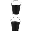 Toyvian 2 Pezzi Secchio per Barbecue Metallo Contenitore per Grassi e Accessorio Grill Compatto e Portatile per Facile Multi