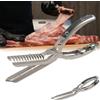 NAUXIU rib prep pro,kit di utensili per la rimozione della membrana,Stainless Steel Rib Membrane Remover Tool,BBQ Rib Skinner,Kitchen/Grill Gadget Kit,Ergonomic Design for Easy Membrane Removal-1pcs