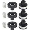 Daaxing Filo e copertura, bobina + tappo con molla per tagliabordi Black & Decker A6226 GL250 GL310 GL360 accessori di ricambio (3 set)