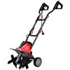 COSTWAY Motozappa Elettrica 1200W/1500W, Zappatrice Elettrica con Maniglia Pieghevole, Ruote Regolabili, 4/6 Lame, Velocità 365/400 PRM, Profondità 22 cm, Larghezza 35/43 cm (Rosso, 1200 W)