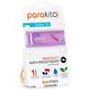 BIOSYNEX - Parakito - Braccialetto repellente per zanzare ricaricabile - 2 ricariche incluse - 30 giorni di utilizzo - Senza DEET - Motivo piume - Junior 3+