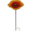 Wedhapy Mangiatoia per Uccelli da Bagno con palo a Forma di Fiore, Vasca da Bagno 9, 5x25 Pollici, mangiatoia da Terra, squisita Decorazione per Giardino Esterno, Marrone Dorato