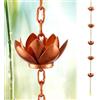 Aevixel Catena per Scolo Acqua Piovana, Catena da Pioggia Ornamento da Giardino, Catene Gocciolatoio da Grondaia, Forma di Loto, Antiruggine, Efficiente Drenaggio dell'Acqua Piovana C 2.4m