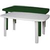 OEM SORRENTO Tavolo rettangolare da giardino in resina Verde