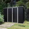Parama Casetta da Giardino in Acciaio Zincato 2,77x1,93xh1,96 cm, 5,35mq, Porta a Battente (Nero)
