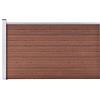 vidaXL Pannello Recinzione per Esterni con Pali Robusto Elegante Barriera da Giardino Recinto Intimità Sicurezza in WPC 175x105 cm Marrone