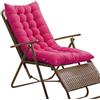 Lesong Materassino per sedia a sdraio da giardino, spesso e classico, in legno, morbido e confortevole, ideale per interni ed esterni, sedia relax (senza sedia)