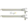Atelier Arrigo Coppia Bracci per Tende da Sole Universali in Alluminio Verniciato - Compatibili Tempotest Parà - Lunghezza 50 o 70 cm - Attacco Gancio, Colori Vari, Sostituzione Braccetti (Grigio, 50 cm)