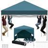 Kidsgigglz Gazebo Pieghevole 2.5x2.5, Pop Up Gazebo con Pareti da Giardino Altezza Regolabile, Tenda da Giardino per Matrimoni-Campeggio-Picnic UV50+, Tendone Impermeabile, Padiglione Con Custodia, Verde Scuro