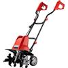Wiltec Motozappa elettrica per giardino, 1500 W 400 rpm, 24 lame, Elettrozappa Fresa per orto