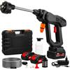 081 Store - Idropulitrice a Batteria 48 V 30 Bar Portatile Senza Fili - 2 Batterie 8000 mAh, 6 Getti Regolabili, Tubo 3 m con Valigetta - Per Auto, Giardino e Pavimenti - Garanzia 2 Anni