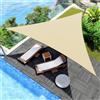 Hiseng Tenda a Vela Ombreggiante Impermeabile Triangolo, Vele Parasole da Giardino Protezione Raggi UV 95% Telo Ombreggiante Terrazzo con 3 Corde per Piscina Patio Pergola (Beige,4x4x4m)