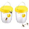 XZHDNLY Trappola per Vespe e Calabroni da Esterno, Riutilizzabile a Doppia Entrata, Senza Prodotti Chimici, Ideale per Giardino, Balcone, Terrazza, Campeggio e Uso Domestico (2 Senza luce)