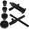 Milisten 1 Set Testa della Fontana Ugello di Spruzzatore da Giardino Fontane Piccolo Ugello Fontana per Laghetto da Giardino Ugello per Tubo da Giardino Spruzzo della Fontana Nero Plastica