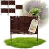 Floranica 5 pezzi Recinzione in vimini 60 cm x 60 cm - Staccionata da giardino intrecciata Palizzata Recinzione naturale Bordo aiuola