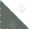 IOAOI - Tenda parasole impermeabile, triangolo destro 2,5x4x4,72 m, protezione UV al 95%, con corda gratuita, tenda da sole per esterni, giardino, patio, cortile, pergolato, autorimessa - Grigio scuro