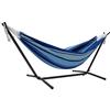 Vivere Europe B.V Double Cotton Hammock with Space-Saving Steel Stand, Amaca Doppia in Cotone con Supporto salvaspazio in Acciaio, Island Breeze, Isola Brezza